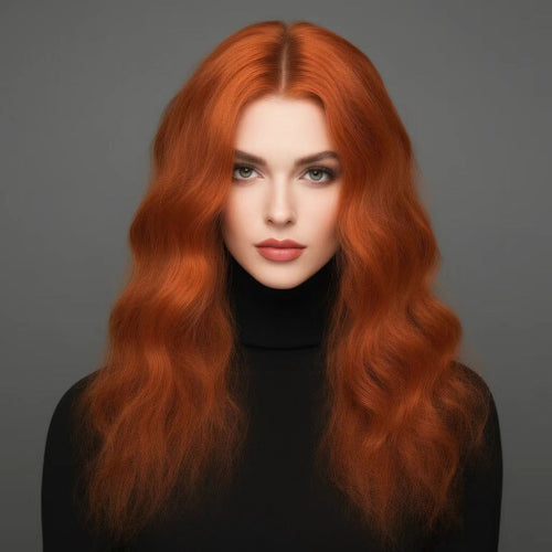 Remy Human Hair Cosplay Hair Extensions Red Curly Wig | Body Wave #350